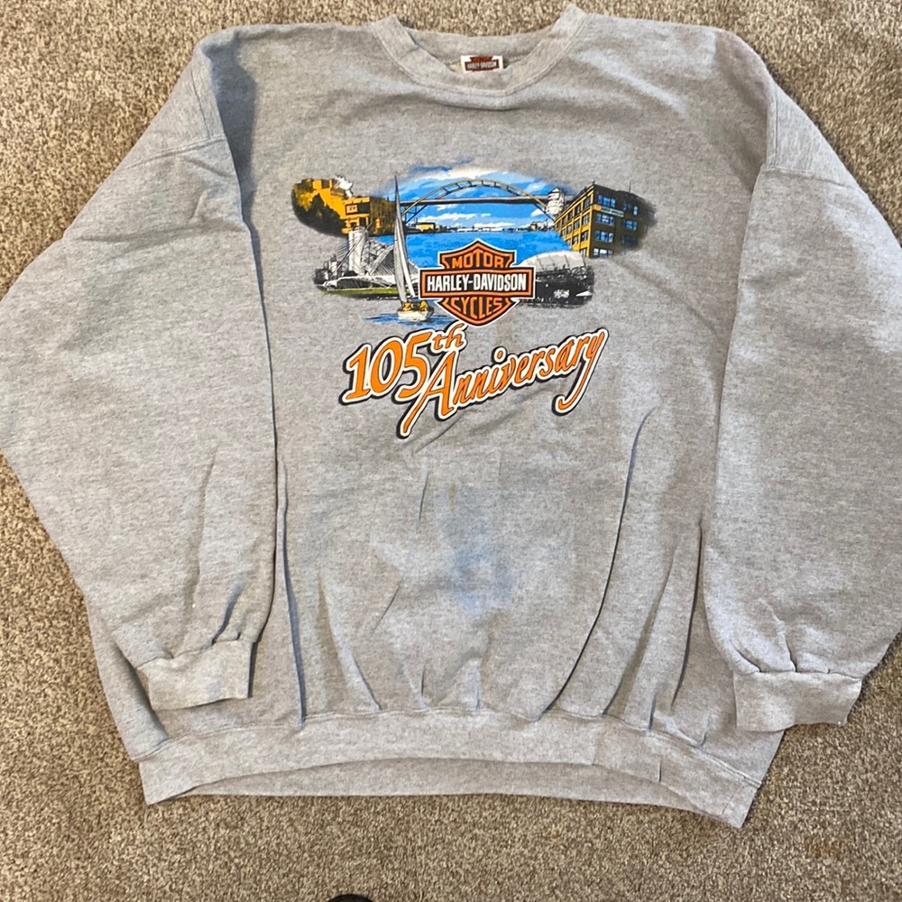 Harley Davison authentic gray sweatshirt size XXL